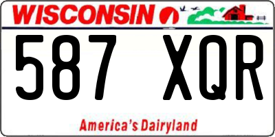 WI license plate 587XQR