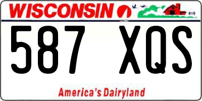 WI license plate 587XQS