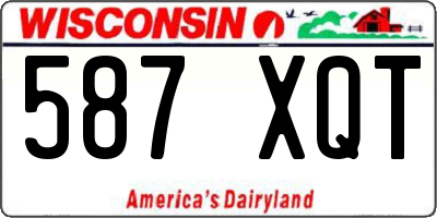 WI license plate 587XQT
