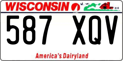 WI license plate 587XQV