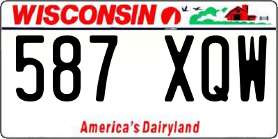WI license plate 587XQW