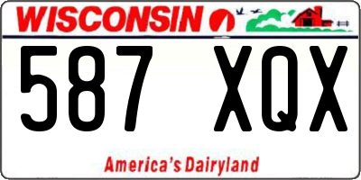 WI license plate 587XQX