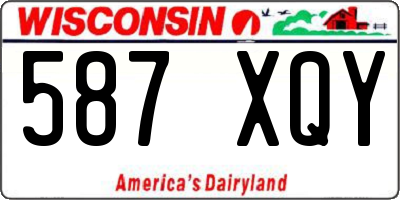 WI license plate 587XQY