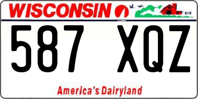 WI license plate 587XQZ