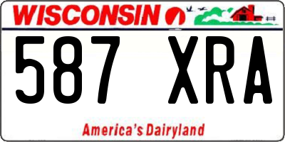 WI license plate 587XRA