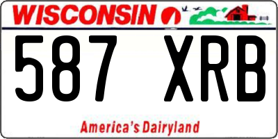 WI license plate 587XRB