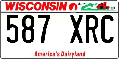 WI license plate 587XRC