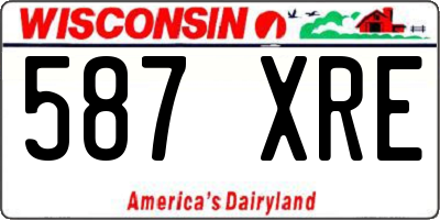 WI license plate 587XRE