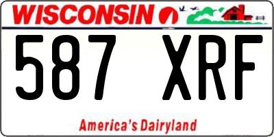 WI license plate 587XRF