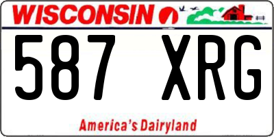 WI license plate 587XRG
