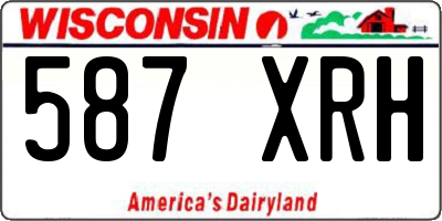 WI license plate 587XRH