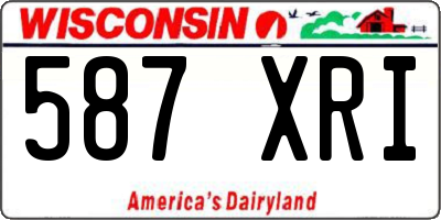 WI license plate 587XRI