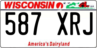 WI license plate 587XRJ