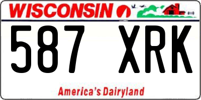 WI license plate 587XRK