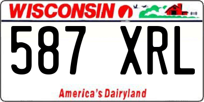 WI license plate 587XRL