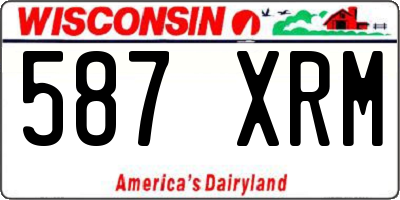 WI license plate 587XRM