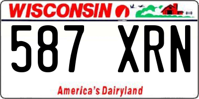 WI license plate 587XRN