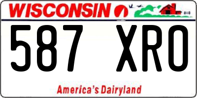WI license plate 587XRO