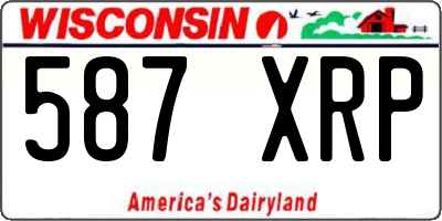 WI license plate 587XRP