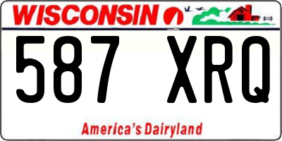 WI license plate 587XRQ
