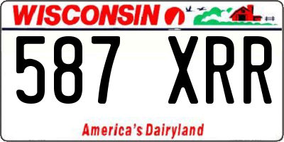 WI license plate 587XRR