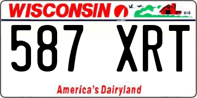 WI license plate 587XRT