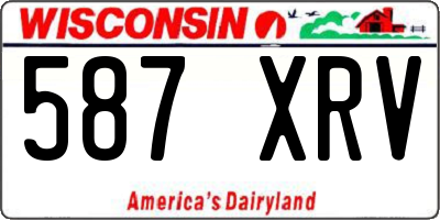 WI license plate 587XRV