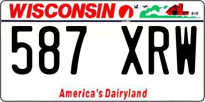WI license plate 587XRW