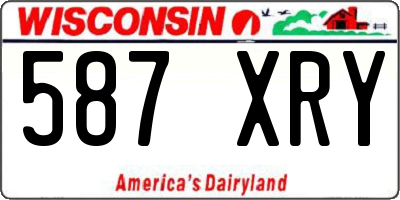 WI license plate 587XRY