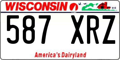 WI license plate 587XRZ