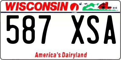 WI license plate 587XSA