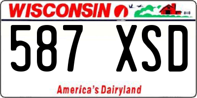 WI license plate 587XSD