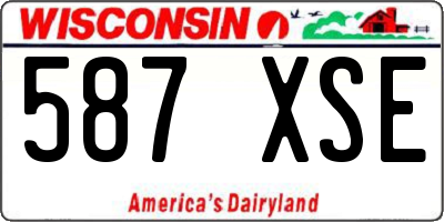 WI license plate 587XSE