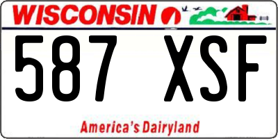 WI license plate 587XSF