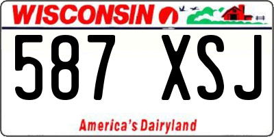 WI license plate 587XSJ