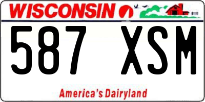 WI license plate 587XSM