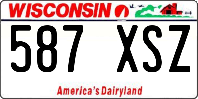 WI license plate 587XSZ