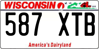 WI license plate 587XTB