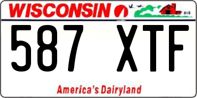 WI license plate 587XTF