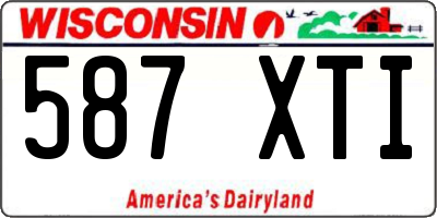 WI license plate 587XTI