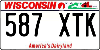 WI license plate 587XTK