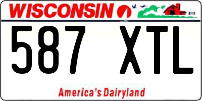 WI license plate 587XTL