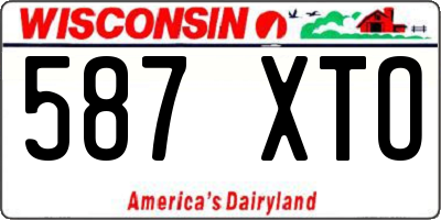 WI license plate 587XTO