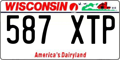 WI license plate 587XTP