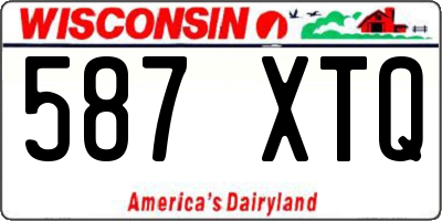 WI license plate 587XTQ