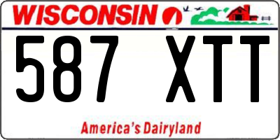 WI license plate 587XTT