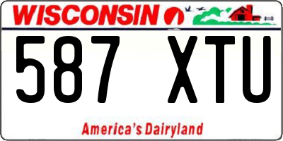 WI license plate 587XTU