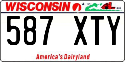 WI license plate 587XTY