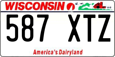 WI license plate 587XTZ