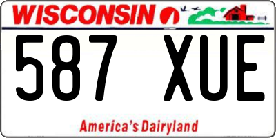 WI license plate 587XUE